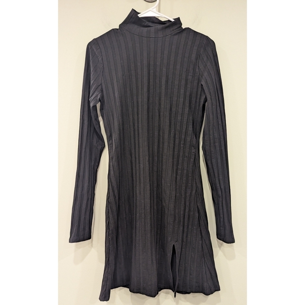 Reformation Libra Knit Black Tencel Dress Size Large